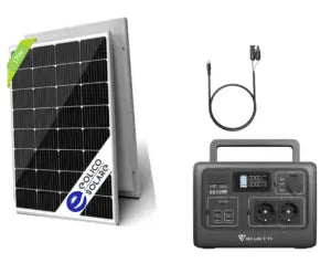 Kit Bluetti EB55 Inverter 700W Batteria 537Wh con solare 170w
