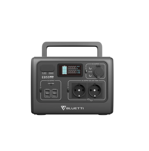 Kit Bluetti EB55 Inverter 700W Batteria 537Wh con solare 170w