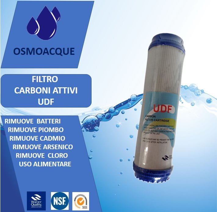 Filtro Carboni Attivi UDF depuratore purificatore acqua potabile