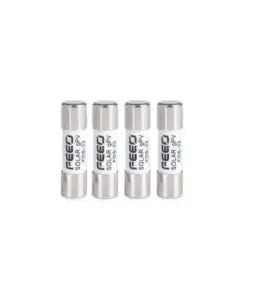 set 4 fusibili FEEO 10x38 1000V 15ah per Impianti Fotovoltaico