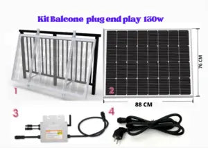 kit fotovoltaico da Balcone plug end play 130w