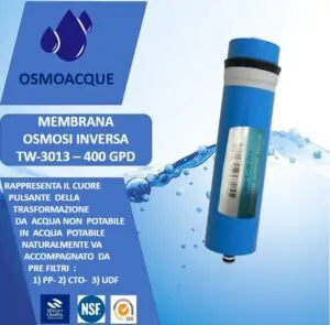 Membrana Osmosi Inversa TW 400 Galloni Depuratore Purificatore