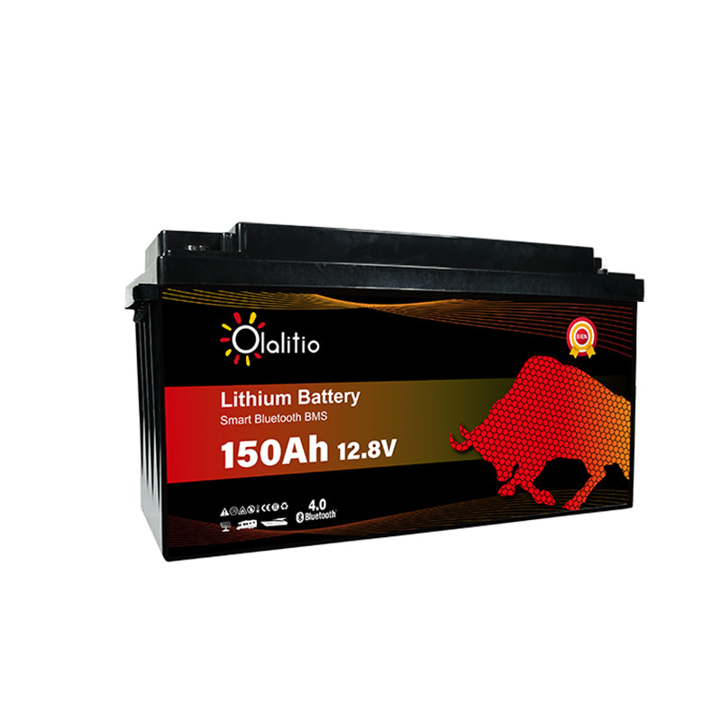 Batteria Litio 150 Ah 12v Olalitio con BMS e Bluetooth