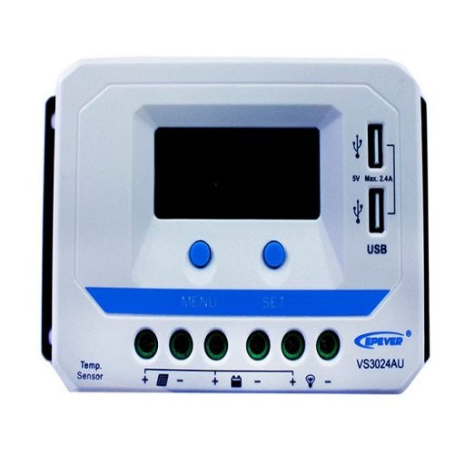 Epever ® vs3024au PWM Regolatore di carica Viewstar 30a rilevamento automatico 12v/24v LCD