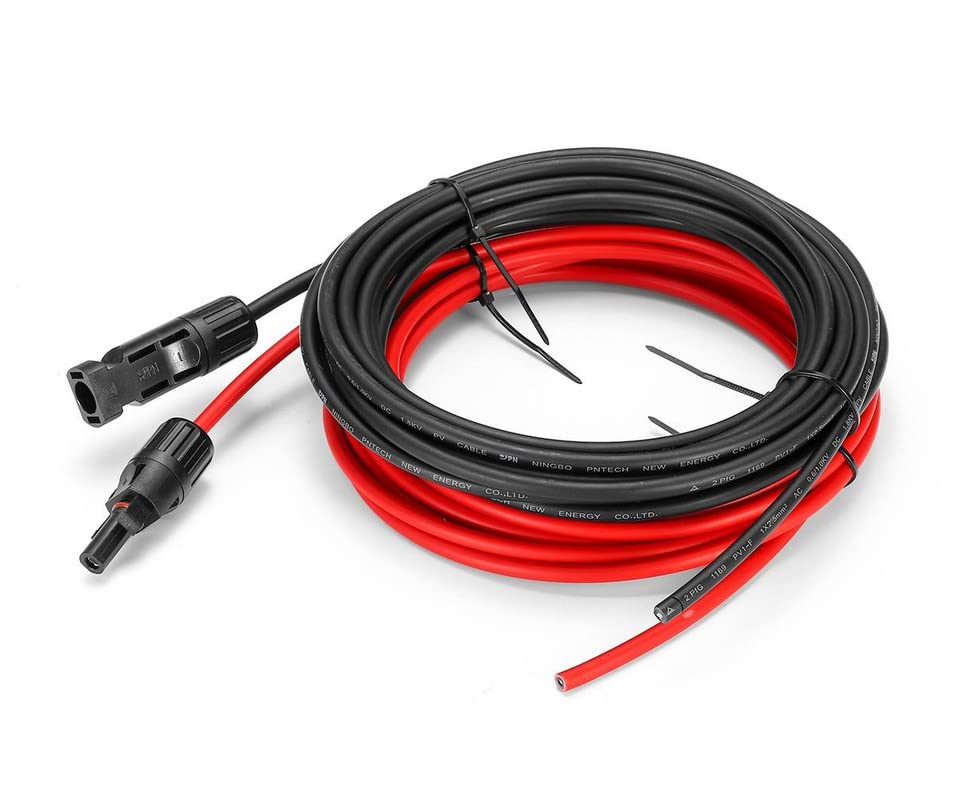 Coppia Cavo Solare 6,5mt Rosso +6,5 mt Nero 6mm