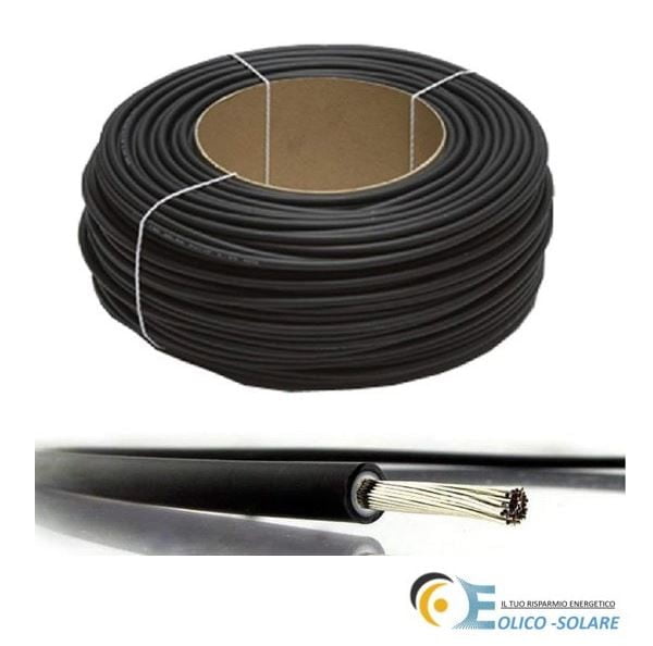 Cavo Solare 6mmq Nero per Fotovoltaico