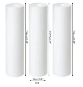 Kit 3 filtri Sedimenti 10 micron depuratore addolcitore acqua