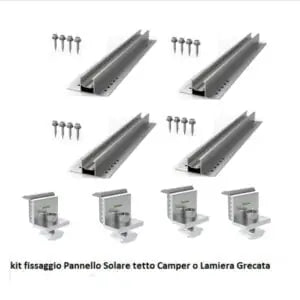 Kit Fissaggio Pannello Solare tetto Lamiera o Camper
