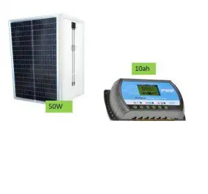 Kit solare 50 W +Regolatore 10AH