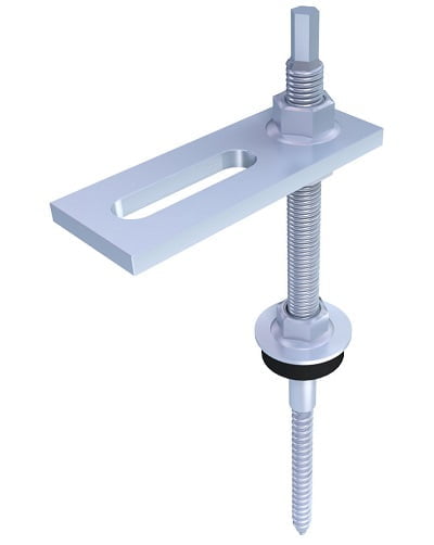 8 Staffe Di Ancoraggio M10 x 20 CM. Per Moduli Fotovoltaici e Termici